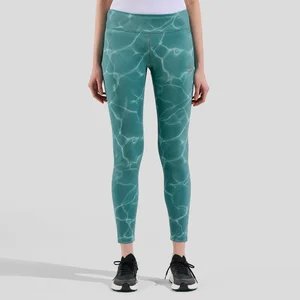 Odlo Zeroweight Print Collant De Course Femmes - Bleu Gris, Taille S pas cher