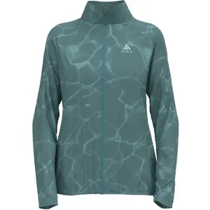 Odlo Zeroweight Print Veste Running Femmes - Bleu Gris, Taille XS pas cher