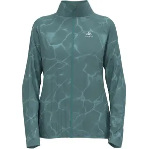 Odlo Zeroweight Print Veste Running Femmes - Bleu Gris, Taille S pas cher