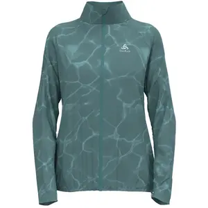 Odlo Zeroweight Print Veste Running Femmes - Bleu Gris, Taille M pas cher