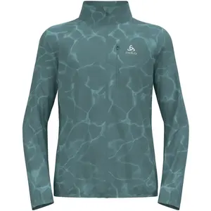 Odlo Zeroweight Print Veste Running Hommes - Bleu Gris, Taille S pas cher