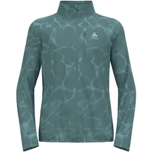 Odlo Zeroweight Print Veste Running Hommes - Bleu Gris, Taille XXL pas cher