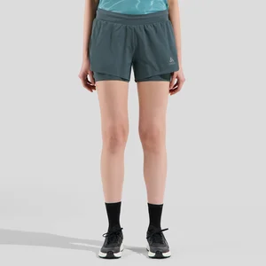 Odlo Zeroweight 3inch 2in1 Short De Running Femmes - Gris Foncé, Taille XL pas cher