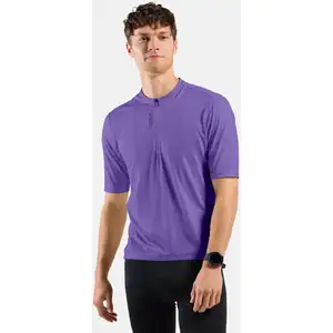 Comparateur de prix : Odlo Maillot de cyclisme à demi-zip Essentials pour homme, S, purple