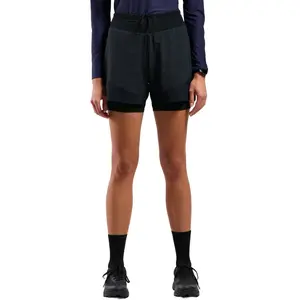 Odlo Short de trail running 2 en 1 5 inch X-Alp pour femme, XL, noir pas cher