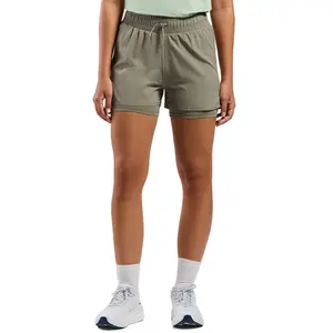 Odlo Zeroweight 3in 2in1 Short De Running Femmes - Kaki, Taille M pas cher