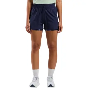 Odlo Short de running 2 en 1 imprimé 3 inch Zeroweight pour femme, M, bleu