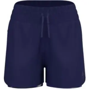 Odlo Short de running 2 en 1 imprimé 3 inch Zeroweight pour femme, L, bleu