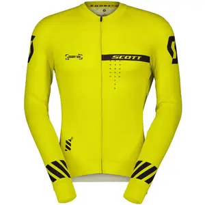 Scott RC Pro Long Sleeve Jersey - Maillot vélo homme Sulphur Yellow / Black L