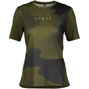 Scott - Women's Trail Vertic S/S - Maillot de cyclisme taille XL, vert olive pas cher