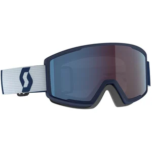 Masque Scott Factor Pro gris bleu marine avec lentille Enhancer Blue Chrome pas cher