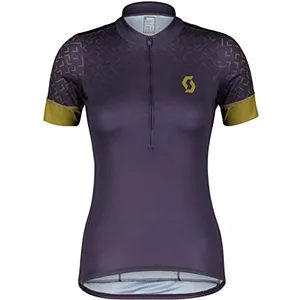 Scott Endurance 20 Short Sleeve Jersey - Maillot vélo femme Dark Purple / Mud Green XS pas cher