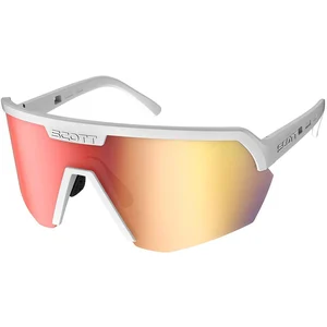 Lunettes Scott Sport Shield blanc avec verre à effet miroir Red Chrome pas cher