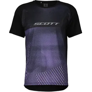 Scott - Tee Trail Tuned S/S - Maillot de cyclisme taille XL, noir/bleu pas cher