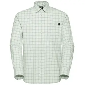 Mammut - Lenni Longsleeve Shirt - Chemise taille S, blanc/gris pas cher
