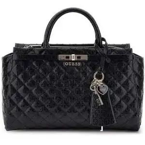Sac a main Guess  Sac Bandoulière Blane Girlfriend Sat Black GG815706