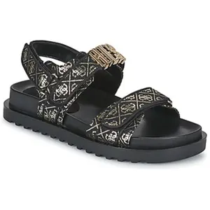 Comparateur de prix : Guess Guess Fabelis 4g Logo Femme Sandals De Marche Noir - 36