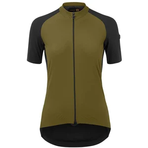 Maillot Assos Uma GTV c2 manche courte jaune ocre noir femme - XS pas cher