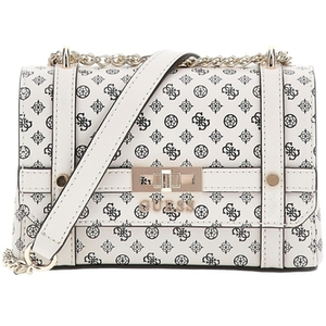 Guess Guess - Mini sac besace Emilee à motif signature - Blanc pas cher