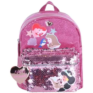 Sac à dos - Disney - Princess - Rose - Paillettes - 22x19x10 cm pas cher