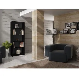 Comparateur de prix : CDF FLORENCE - Bibliothèque contemporaine 5 niches salon/bureau/chambre 30x60x182 - Meuble de rangement multifonctionnel livres dèco