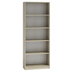 Comparateur de prix : CDF FLORENCE - Bibliothèque contemporaine 5 niches salon/bureau/chambre 30x60x182 - Meuble de rangement multifonctionnel livres dèco