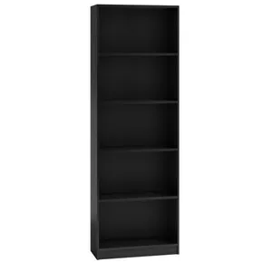 Comparateur de prix : CDF FLORENCE - Bibliothèque contemporaine 5 niches salon/bureau/chambre 30x40x182 - Meuble de rangement multifonctionnel livres dèco