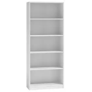 Comparateur de prix : CDF FLORENCE - Bibliothèque contemporaine 5 niches salon/bureau/chambre 30x60x182 - Meuble de rangement multifonctionnel livres dèco
