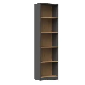 Comparateur de prix : CDF KAFFI - Bibliothèque style scandinave salon - 50x30x181 - 5 tablettes - Étagère à livres