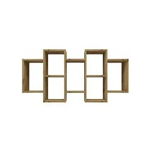 CDF SELMA - Bibliothèque suspendue style moderne salon - 129.5x20x65 - 7 tablettes pas cher