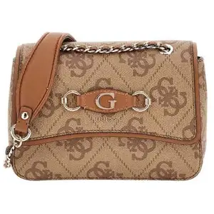 Guess Sac Bandoulière Guess Izzy Top Zip Shoulde Latte Logo OS865419 pas cher