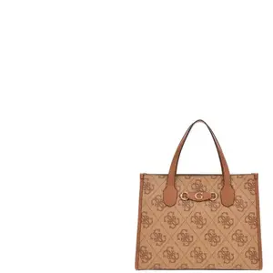 Guess Sac Bandoulière Guess Izzy Top Zip Shoulde Latte Logo OS865422 pas cher
