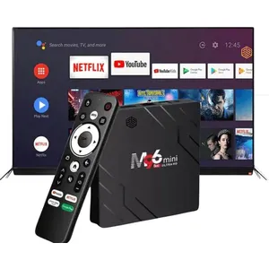 1001 PILES BATTERIES M96 Mini 8K Ultra HD Latest Android TV 13.Dual WiFi,2g/16g LED pas cher