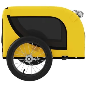 Remorque de vélo pour chien KEENSO - Jaune et noir - Tissu Oxford et f...Vendu parcdiscount