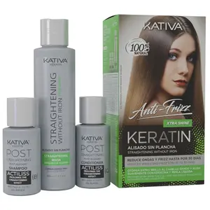 Comparateur de prix : KATIVA Kératine ANTI-FRIZZ lissage sans fer brillance supplémentaire 30 jours 3 unités