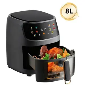 PRUMYA Friteuse à air sans huile 8L - 2400 W Friteuse à air - Écran ta... pas cher
