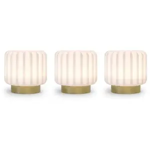 Comparateur de prix : Non communiqué Atelier Pierre - Set de 3 lampes Dentelles 9cm - Or -