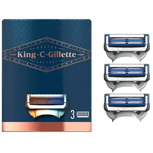 Gillette King neck razor blades x 3 cartridges pas cher