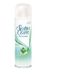 Gillette satin care gel à raser peau sensible 200 ml lot de 2 131085 pas cher