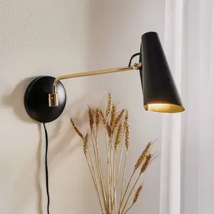 Comparateur de prix : NORTHERN LIGHTING lampe murale applique BIRDY WALL (Noir / Laiton - Métal)