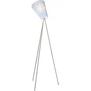 NORTHERN LIGHTING lampadaire OSLO WOOD (Diffuseur bleu, base nickel sa...