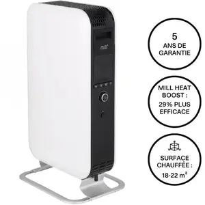Novaplan Mill Oil AB-H1500DN - Radiateur à huile - pose au sol - blanc