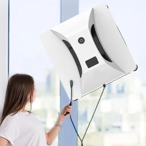 UIBAO Robot Laveur Vitre Automatique,Robot Nettoyeur Vitre,Triple Système de Sécurité,Démarrage à Un Bouton + Télécommande + Contrôle App,pour Toutes Les Surfaces Lisses pas cher