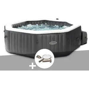 Comparateur de prix : Spa gonflable Intex PureSpa Carbone octogonal Bulles et Jets 4 places