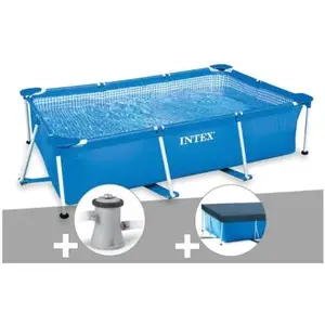 Piscine tubulaire rectangulaire INTEX - 3,00 x 2,00 x 0,75 m - Filtre ...Vendu parcarrefour