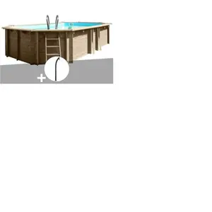 Comparateur de prix : Gre Kit piscine bois Gré Safran 6,20 x 3,95 x 1,36 m + Douche