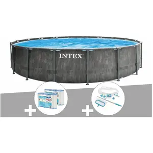 Piscine tubulaire INTEX Baltik ronde 5,49 x 1,22 m - Filtre à cartouch... pas cher