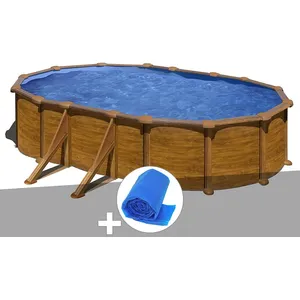 Comparateur de prix : GRE Piscine acier aspect bois Gré Mauritius ovale 5,27 x 3,27 x 1,32 m...