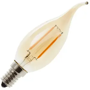 Comparateur de prix : Lighto | LED Ampoule Flamme Tip | E14 | 2W (remplace 20W) Or