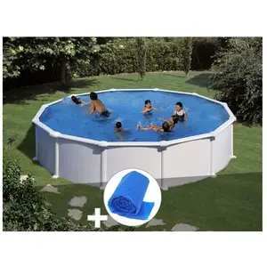 Comparateur de prix : GRE Piscine hors-sol en acier Gré Atlantis ronde 5,70 x 1,32 m + Bâche...